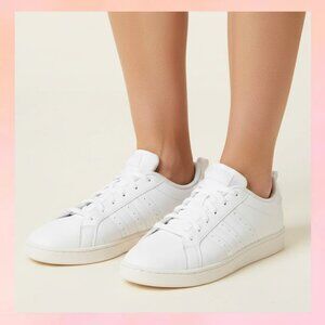 White Adidas Neo men shoes sneaker white size 9